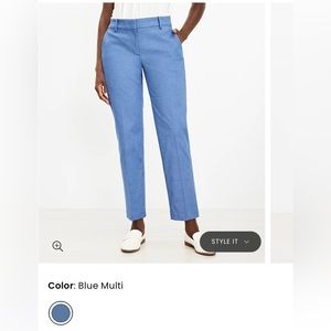Loft Riviera Pant, Blue, Size 10. EUC